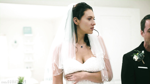 Unfaithful bride sucked cock groom's friend, fake Scarlett Johansson
