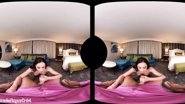 Ana de Armas in black sexy lingerie in VR porn