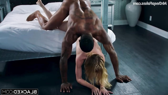 Blonde babe Taylor Swift gets fucked doggy style by a black man - fake