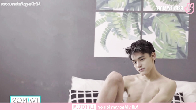 Handsome Lucas Wong (루카스 엔시티) jerking off his perfect cock - ai