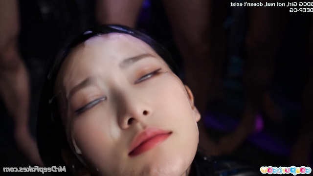IZ*ONE (아이즈원) / Bukkake orgy experience with Minju 김민주 가짜 포르노