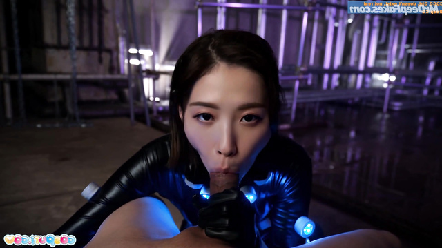 Professional blowjob in a leather costume / 설윤 엔믹스 Sullyoon fakeapp