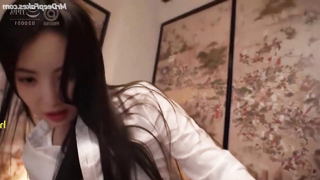 金晨 性爱场面 tiny brunette fucked her boss, Gina Jin deepfake video