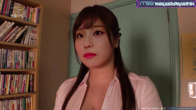 Busty teacher fucks with students in a library, ai Yeji (예지 있지)