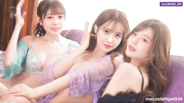 Foursome hot porn with dissolute IU, Wonyoung and Minju // 이지은 아이브