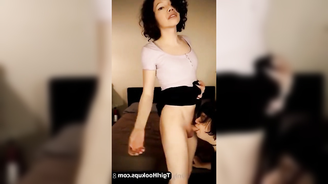 Slutty youtuber Emmymade makes her lover choke on her dick
