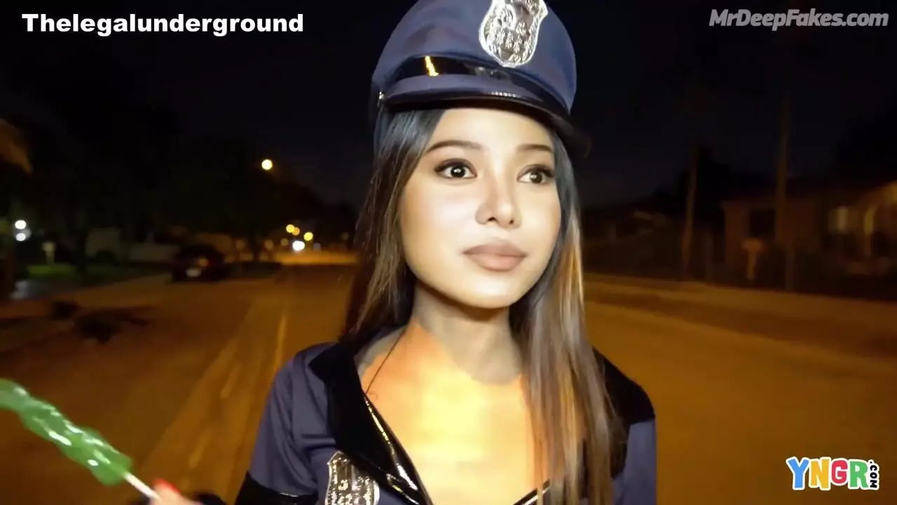 Crazy Halloween Night AI Sex / Bella Poarch Fucks in a Police Costume SexCelebrity