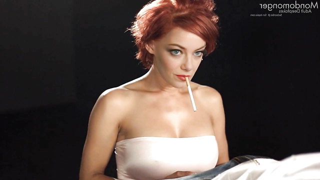 Smoking Fetish Deepfake — Hollywood Actress Emma Stone Suck a Cock [PREMIUM]