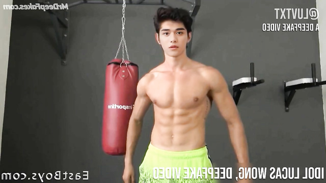Lucas Wong/루카스 NCT/엔시티 shows his big dick and sexy body deepfake 딥페이크