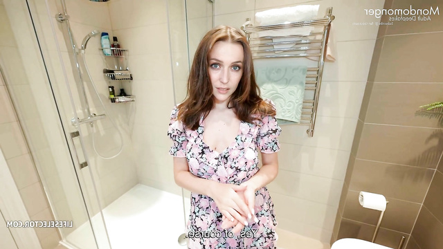 Gillian Anderson sucks a dick in the bathroom - celeb fake porn [PREMIUM]