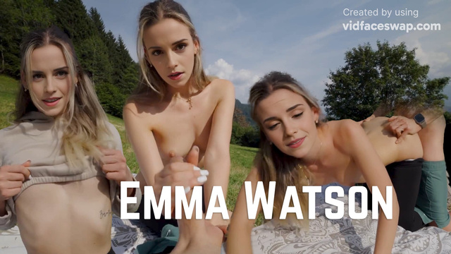 Lost hitchhiking AI Emma Watson gets picked up by stranger and fucked in the mountains
